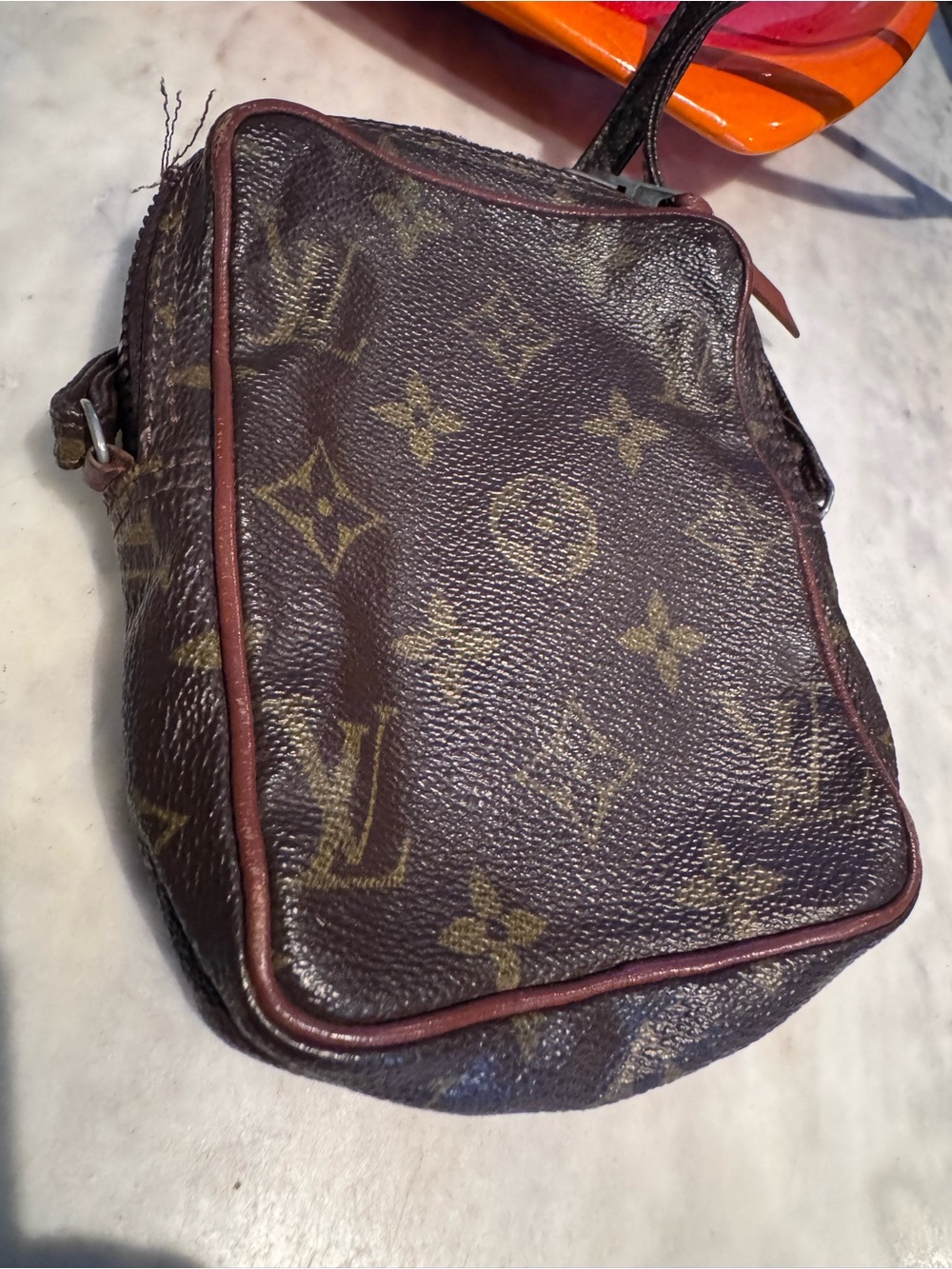 Louis Vuitton Brown Monogram Crossbody Pouch with Long Strap - Picture 2 of 12